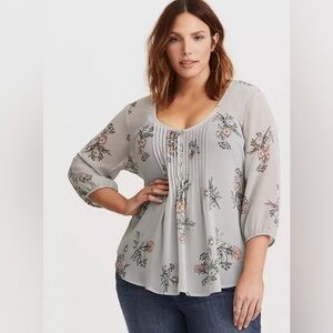 Torrid Floral Print Women's Top 0x
